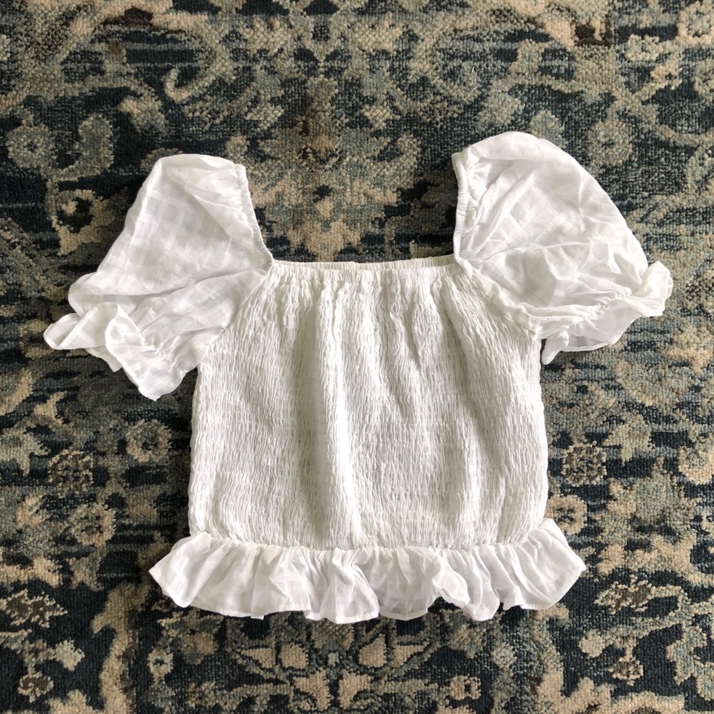 Zaful white puff sleeve top